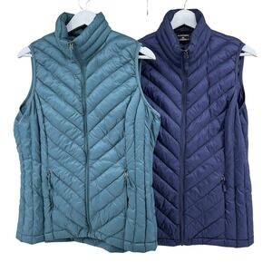 Puffer Vests Womens M Gorpcore Outdoor Trail Hiking 32 Degree Heat Lot of 2